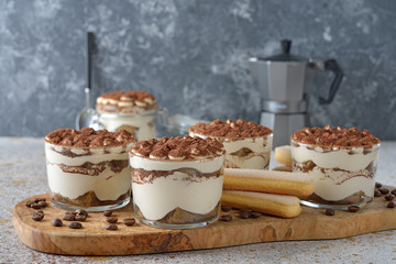 Traditional Italian dessert tiramisu