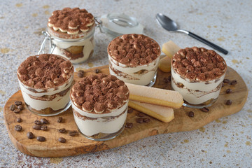 Traditional Italian dessert tiramisu