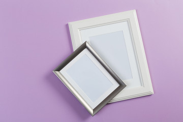 Fototapeta premium frames on pink and violet background