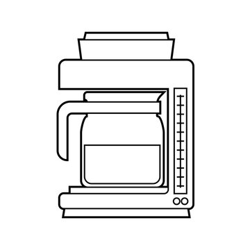 Coffee Maker Simple Line Illustration