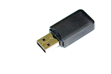 Usb flash drive in a white background