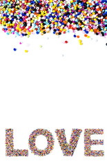 LOVE/ love material background/letter poster