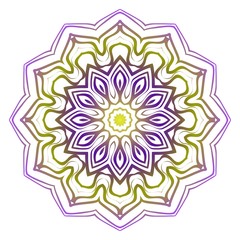 Decorative round lace ornate mandala. Vintage vector pattern for print.