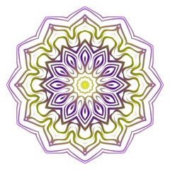 Decorative round lace ornate mandala. Vintage vector pattern for print.