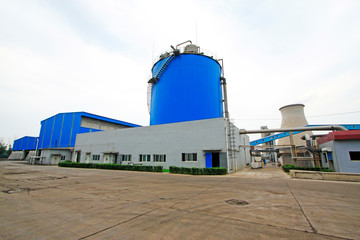 Anaerobic reactor building appearance in a sewage treatment factory, luannan county, hebei province, China