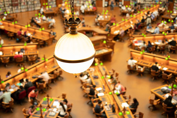 Inside the main dome of the Victorian State Library.