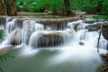 Waterfall in western forest of Thailand.