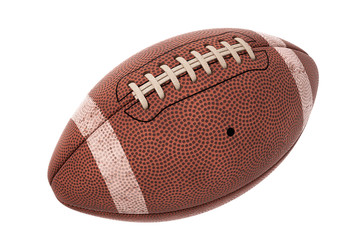 American Football ball on white background isolated on white 3D illustration