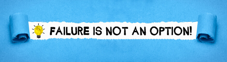 Failure is not an option! 