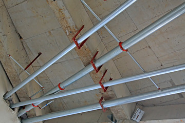 Metal pipe in the roof