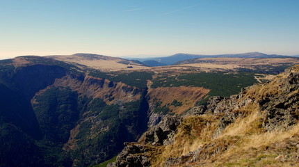Rownia pod sniezka is a beautiful mountain plateau in the Polish-Czech Giant Mountains, the range of the Sudetes
