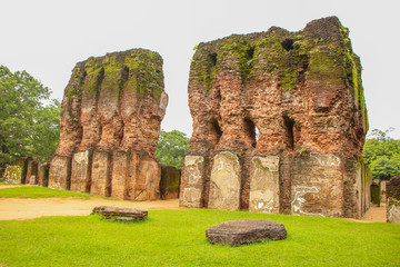 ruins of ancient castle in polonnaruwa sri lanka