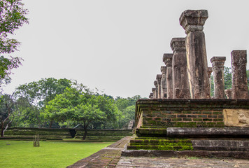 ruins of the temple at polonnaruwa sri lanka