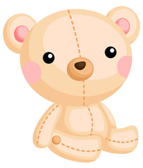 a cute sitting teddy bear toy