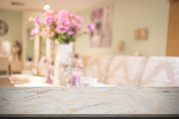 Blur image of modern Kitchen Room interior. Kitchen Room.