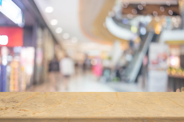 Abstract blur image of People walking at shopping mall or exhibition hall with bokeh for background usage .