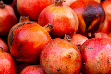 pomegranates on the market