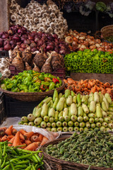 fruits and vegetables at the market