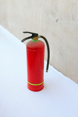 Fire extinguisher in the snow