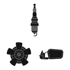 Isolated object of auto and part symbol. Set of auto and car stock symbol for web.