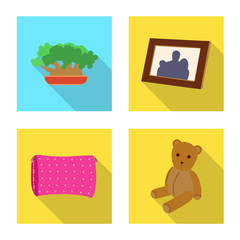 Vector design of dreams and night symbol. Set of dreams and bedroom vector icon for stock.