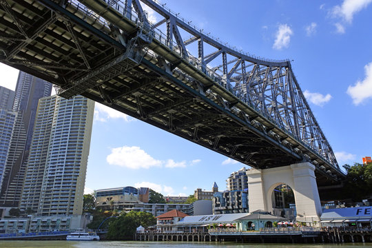 The Story Bridge spanning over the Brisbane River Queensland Australia