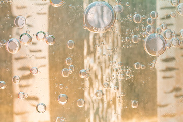 White water drops bokeh background,