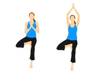 Obraz na płótnie Canvas Yoga fitness position workout motivation