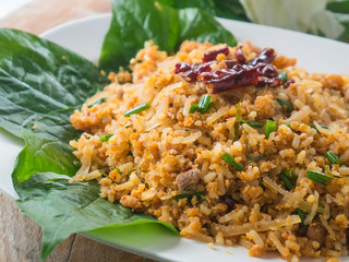 Thai Food, spicy minced pork salad,