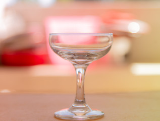 Wineglasses on blurred background