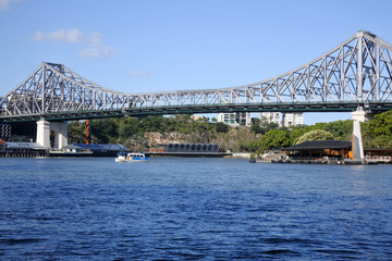 The Story Bridge spanning over the Brisbane River Queensland Australia