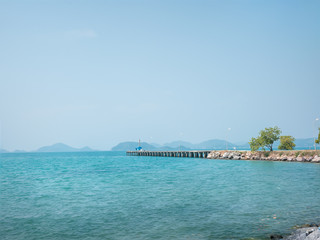 old jetty at sea of thailand