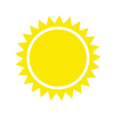 Sun icon vector isolated