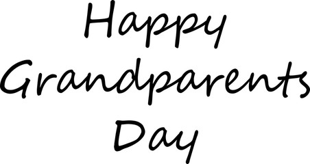 Inscription 'Happy grandparents day' vector