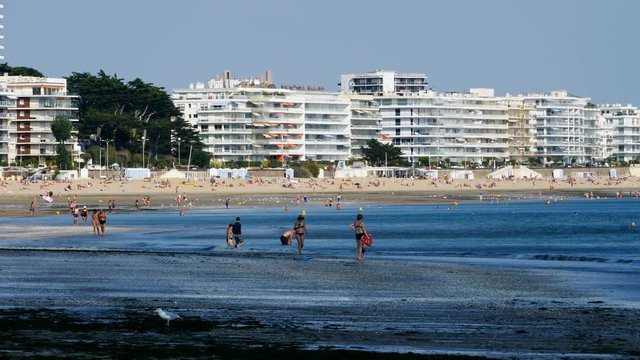 La Baule, Loire Atlantique, France. The town along the Atlantic ocean.
