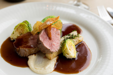 Fine dining main course
