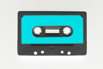 Audio cassette illustration isolated on white, for design.