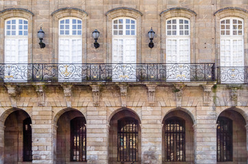 Architecture detail in Santiago de Compostela, Spain