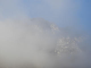 berg nebel sonne