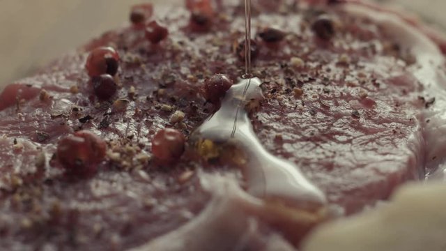 Piece of raw fresh steak