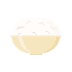 Cottage cheese vector illustration isolated on white background.