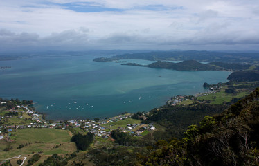 A view at the sea in the Parua Bay near Whangarei in Northland in New Zealand