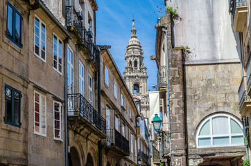 Naklejka na ściany i meble Architecture in Santiago de Compostela, Spain