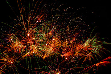 Fototapeta na wymiar fireworks new years eve