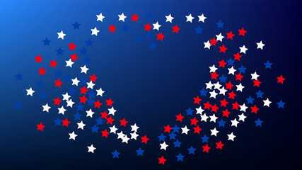 Colors of American Flag. USA Independence Day. . Invitation Background. Banner, Christmas and New Year card, Postcard, Packaging, Textile Print.