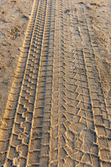 sand pattern texture on the beach