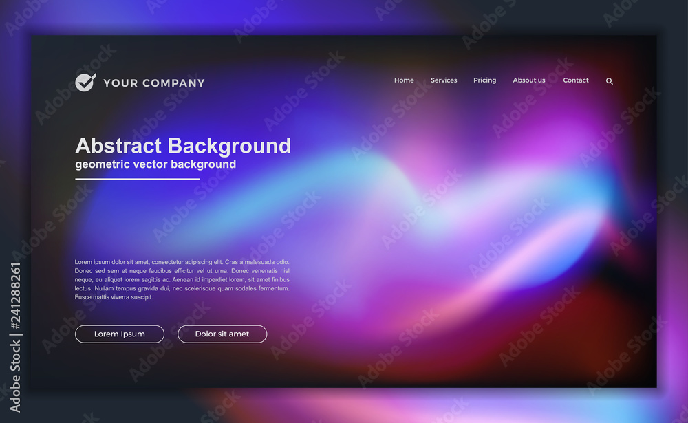 Poster trendy abstract liquid background for your landing page design. minimal background for for website d