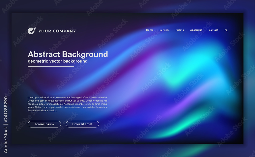 Poster trendy abstract liquid background for your landing page design. minimal background for for website d