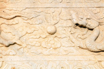 Chinese ancient dragon sculpture