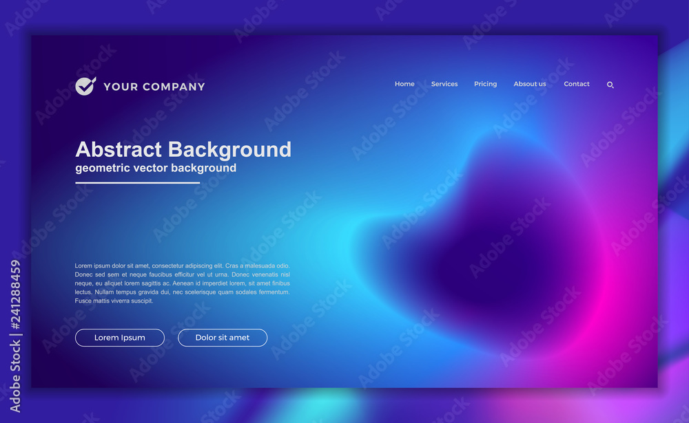 Poster trendy abstract liquid background for your landing page design. minimal background for for website d